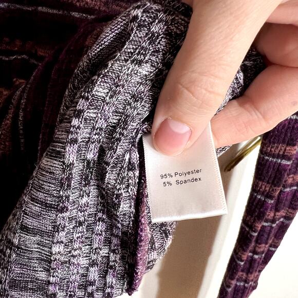 Peyton Jensen Purple Striped Long Sleeve LAST CALL - Picture 4 of 5